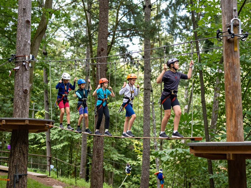 park linowy trollandia góra żar dzieci na trasach