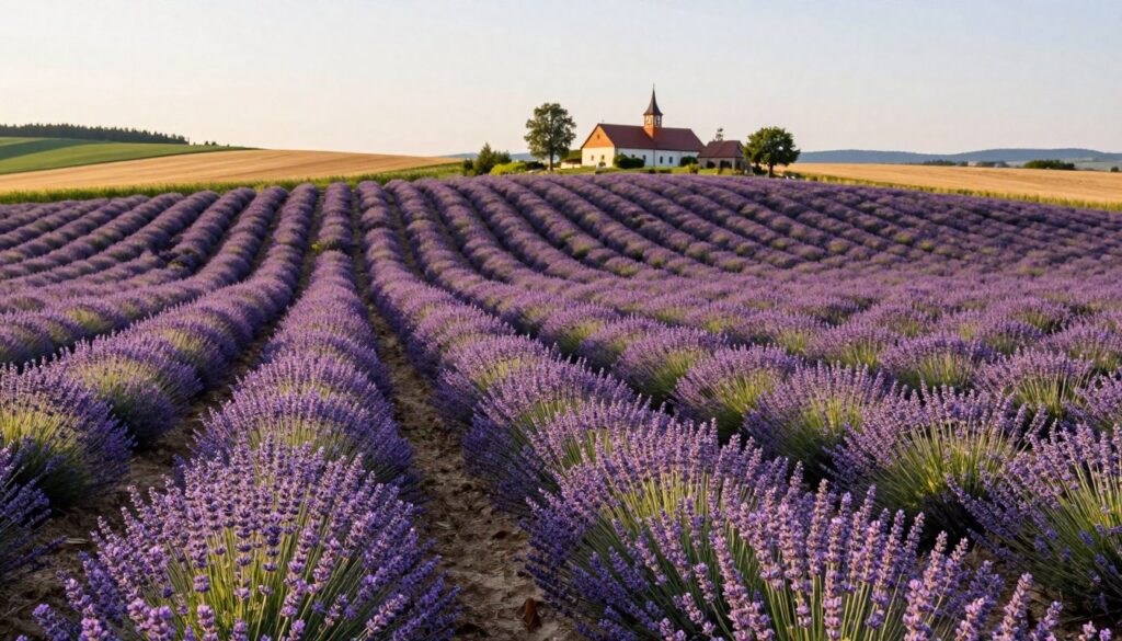 pole lawendy małopolska krajobraz polski