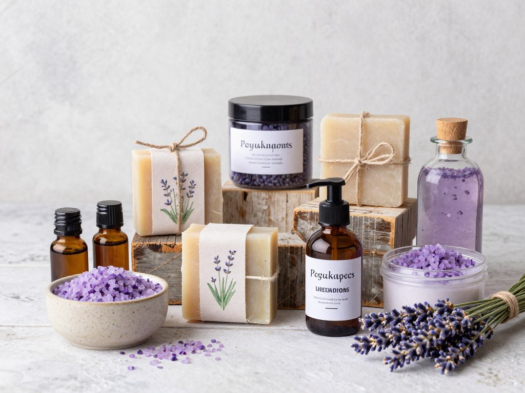 produkty lawendowe mydła olejki kosmetyki naturalne